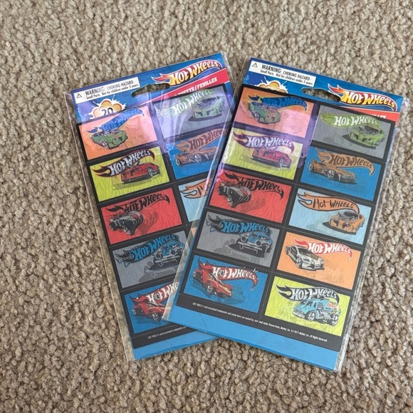 Hot Wheels Other - Hot Wheels Sticker Sheets - Colorful Cars